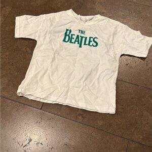 Zara Kids White T-Shirt with Green The Beatles Print